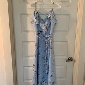 Floral Print Off-the-Shoulder High-low Dress